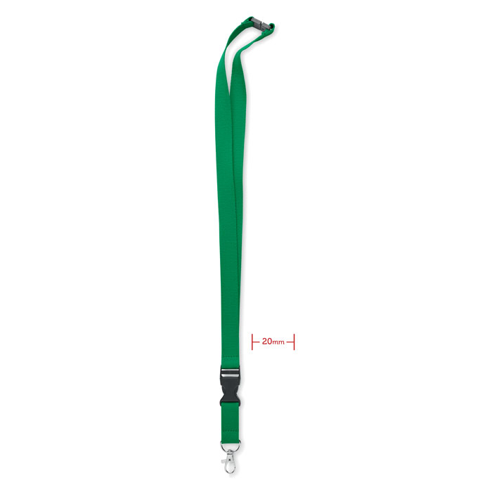 Lanyard en coton détachable publicitaire LANNYCOT Vert 